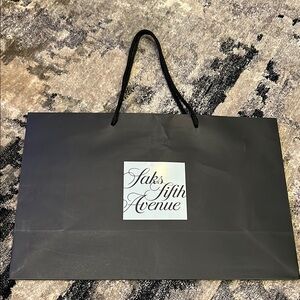 Saks Fifth Avenue Black Shopping Bag
